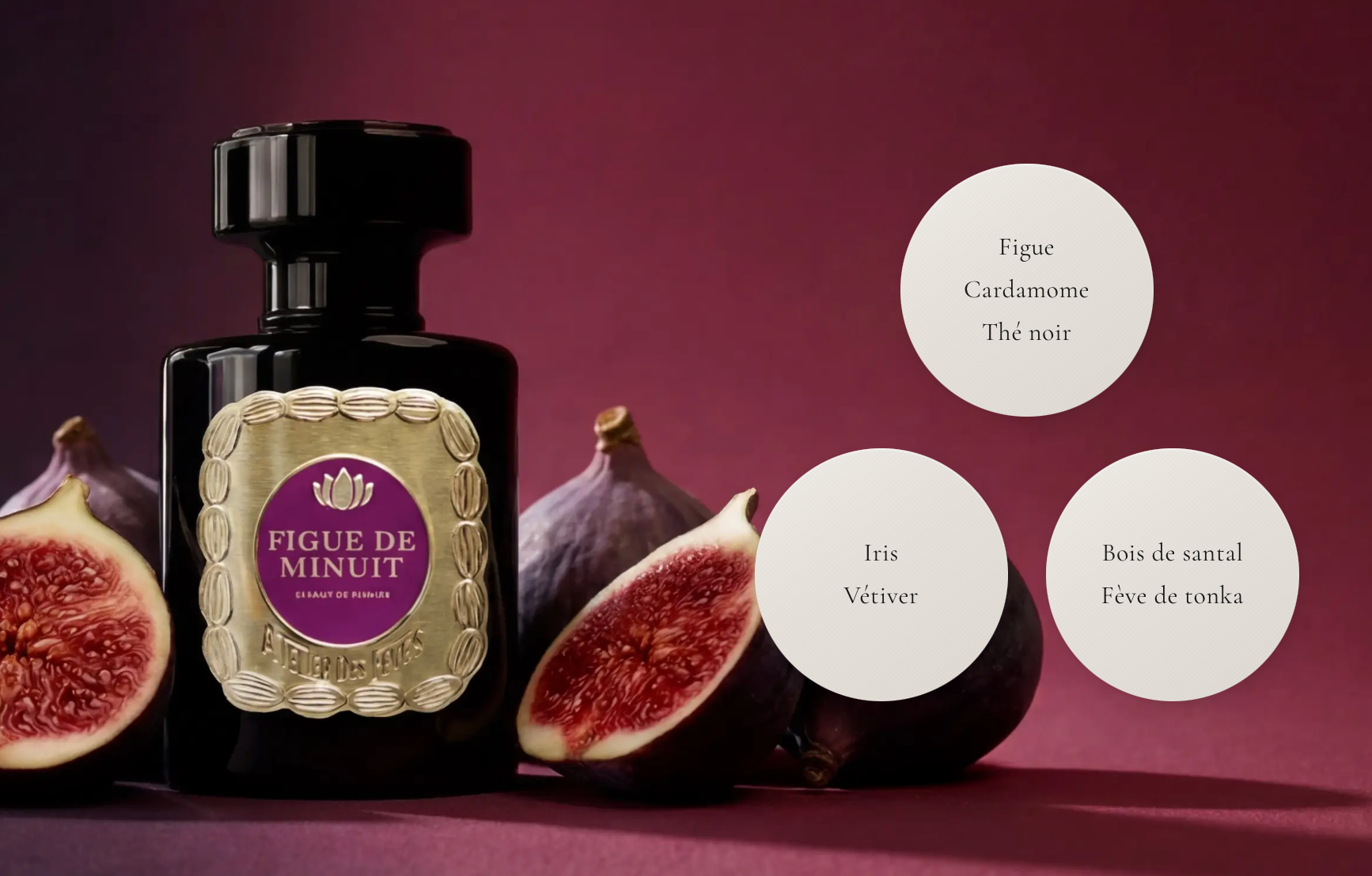 Figue de Minuit – Ateliers des Fèves, extrait de parfum avec notes olfactives